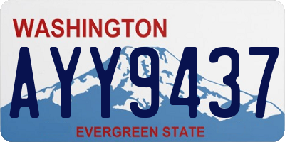 WA license plate AYY9437