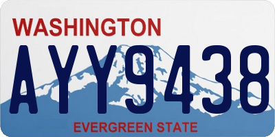 WA license plate AYY9438