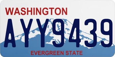 WA license plate AYY9439