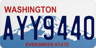 WA license plate AYY9440