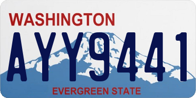 WA license plate AYY9441