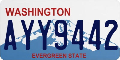 WA license plate AYY9442