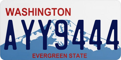 WA license plate AYY9444