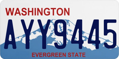 WA license plate AYY9445