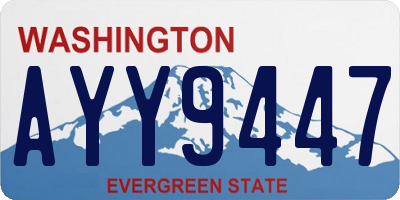 WA license plate AYY9447