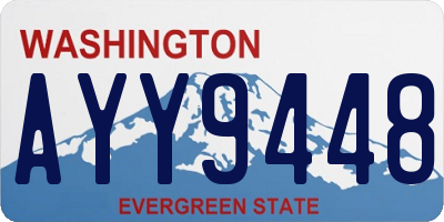 WA license plate AYY9448