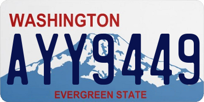 WA license plate AYY9449