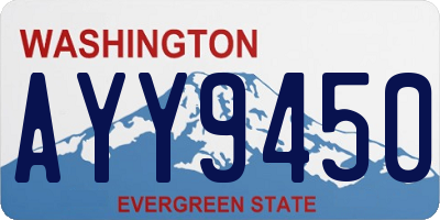 WA license plate AYY9450