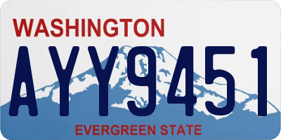 WA license plate AYY9451