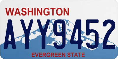 WA license plate AYY9452