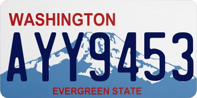 WA license plate AYY9453