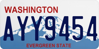 WA license plate AYY9454