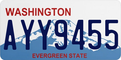 WA license plate AYY9455