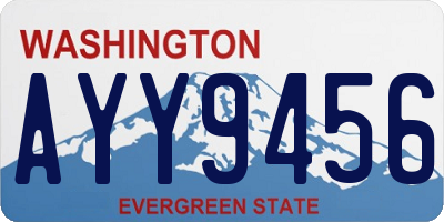 WA license plate AYY9456