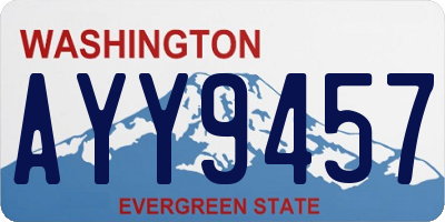 WA license plate AYY9457