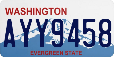 WA license plate AYY9458