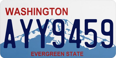 WA license plate AYY9459