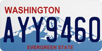 WA license plate AYY9460