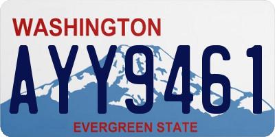 WA license plate AYY9461