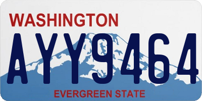 WA license plate AYY9464