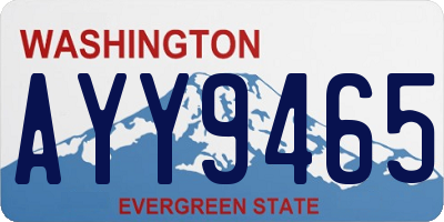 WA license plate AYY9465