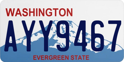 WA license plate AYY9467