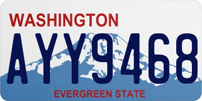 WA license plate AYY9468