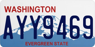 WA license plate AYY9469