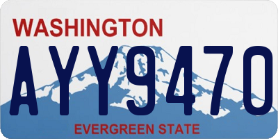 WA license plate AYY9470