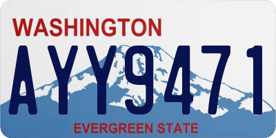 WA license plate AYY9471