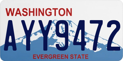 WA license plate AYY9472