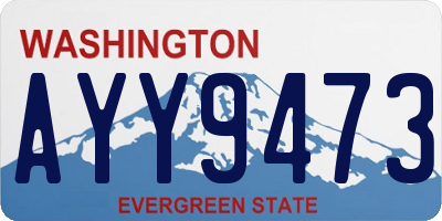 WA license plate AYY9473