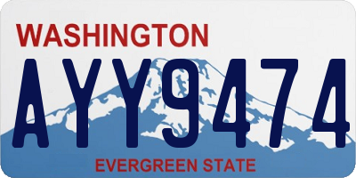 WA license plate AYY9474