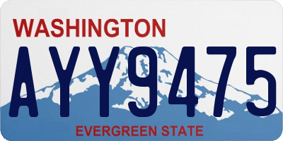 WA license plate AYY9475