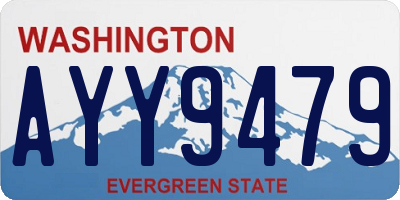 WA license plate AYY9479