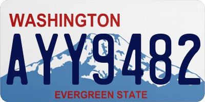 WA license plate AYY9482