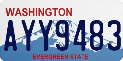 WA license plate AYY9483