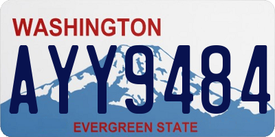 WA license plate AYY9484