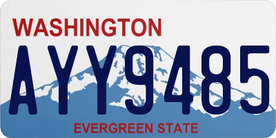 WA license plate AYY9485