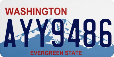 WA license plate AYY9486