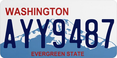 WA license plate AYY9487