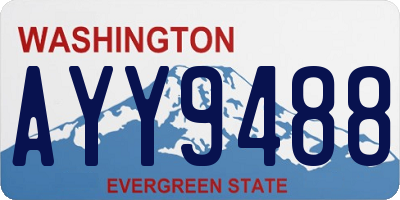 WA license plate AYY9488