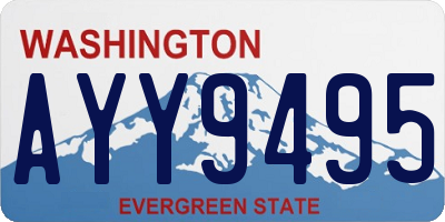 WA license plate AYY9495