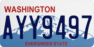 WA license plate AYY9497