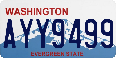 WA license plate AYY9499