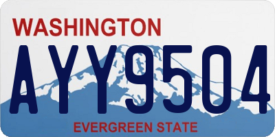 WA license plate AYY9504