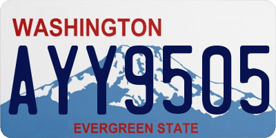 WA license plate AYY9505