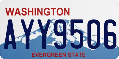 WA license plate AYY9506