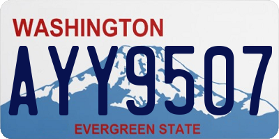 WA license plate AYY9507