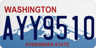 WA license plate AYY9510